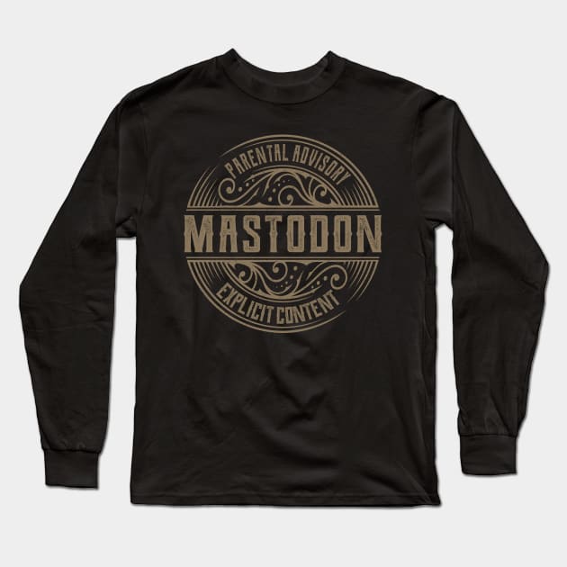 mastodon vintage ornament Long Sleeve T-Shirt by irbey